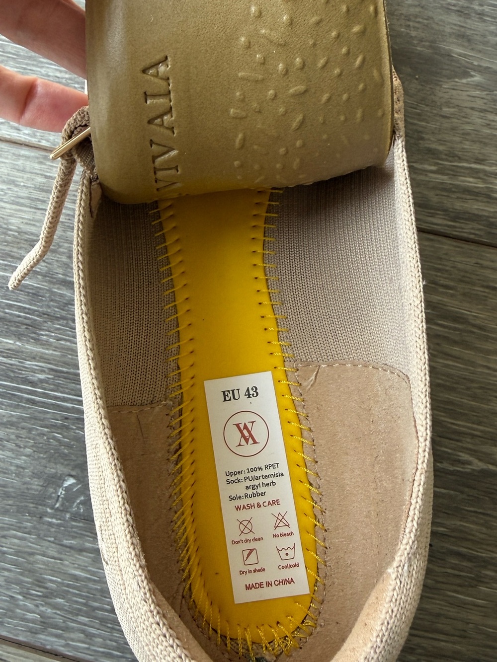 Vivaia Margot Square Toe Women’s Mary Jane Flats Almond - Picture 6 of 10